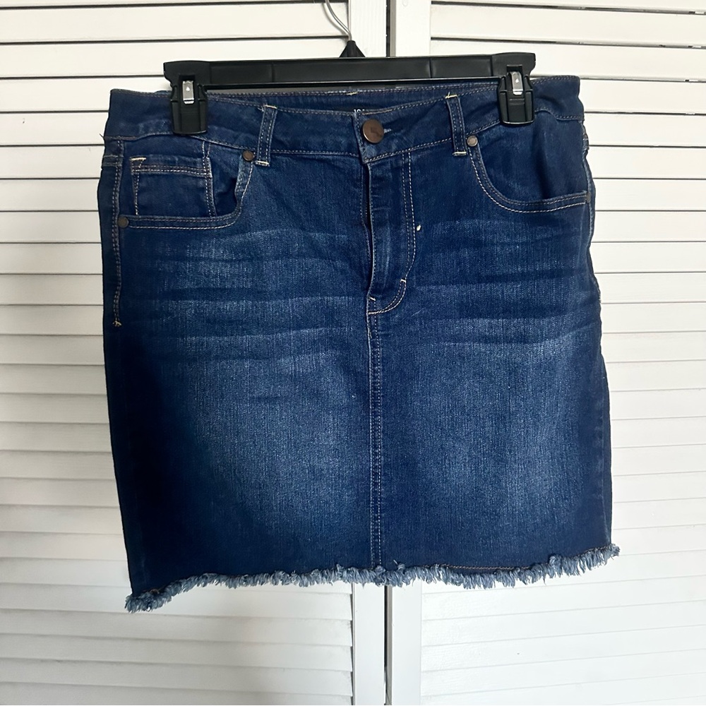 1822 dark wash denim jean skirt size 12